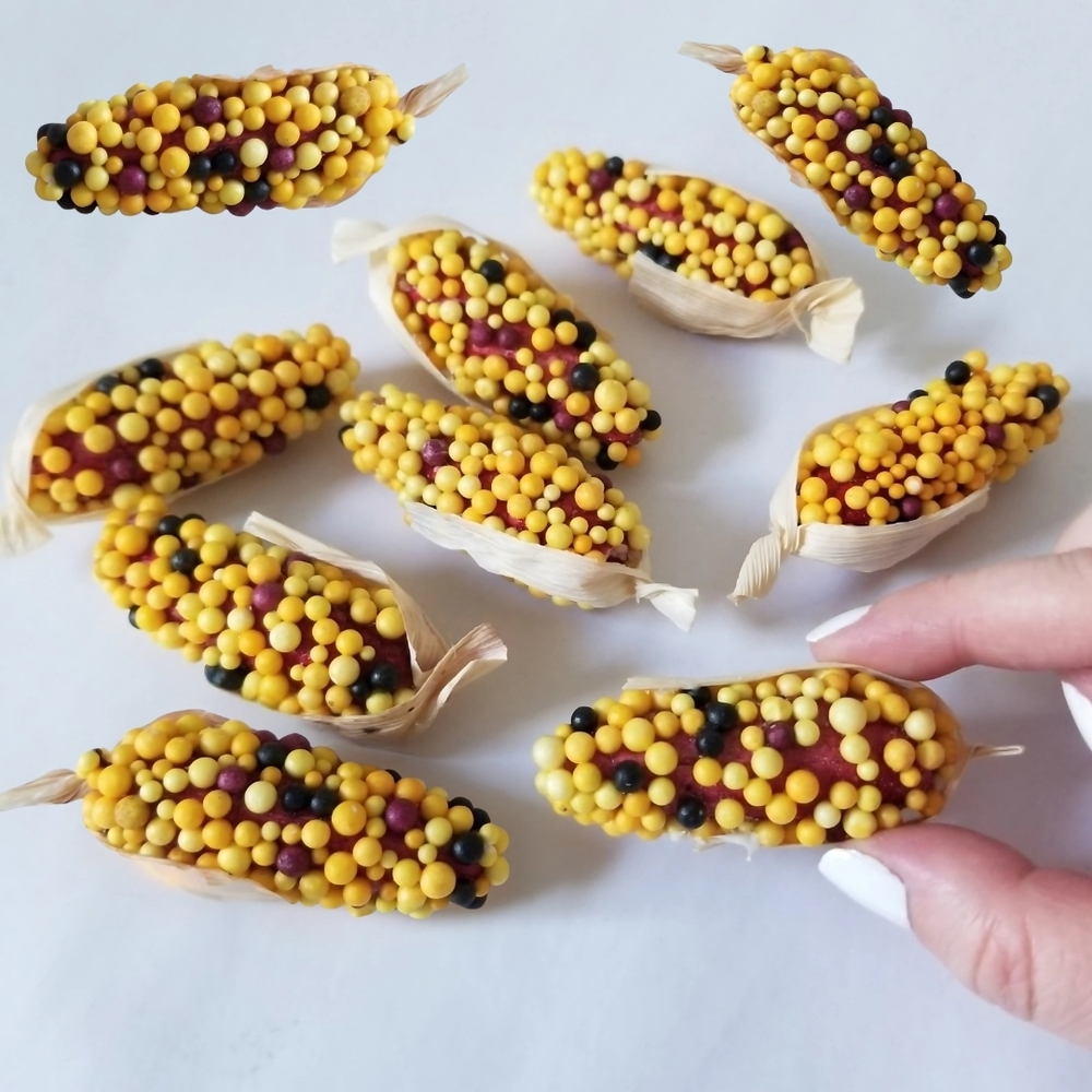 Set of 10 Yellow Mini Decorative Corn Accents – Fall / Thanksgiving Bowl Filler